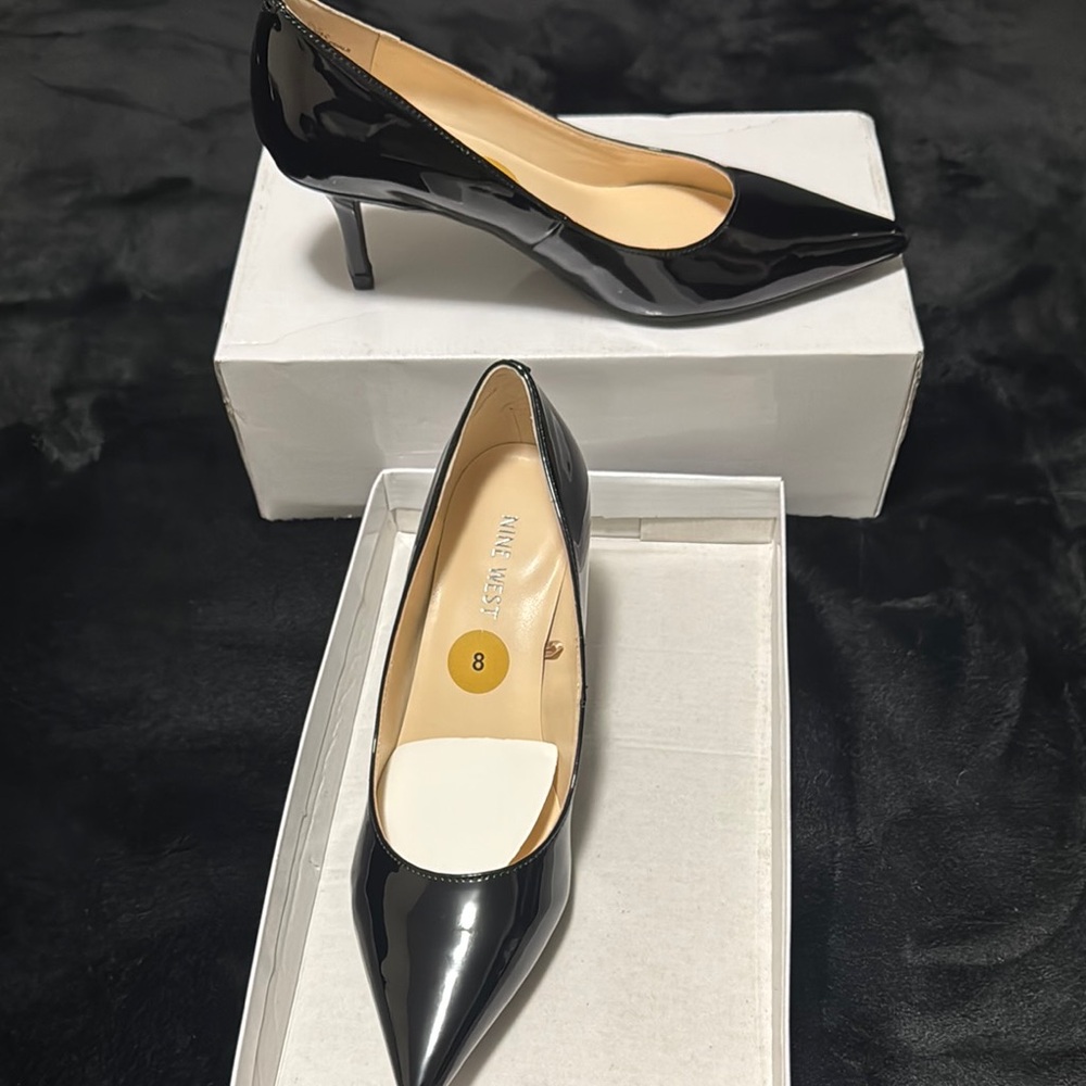 Nine West Black Stiletto Heels with Pointed Toe